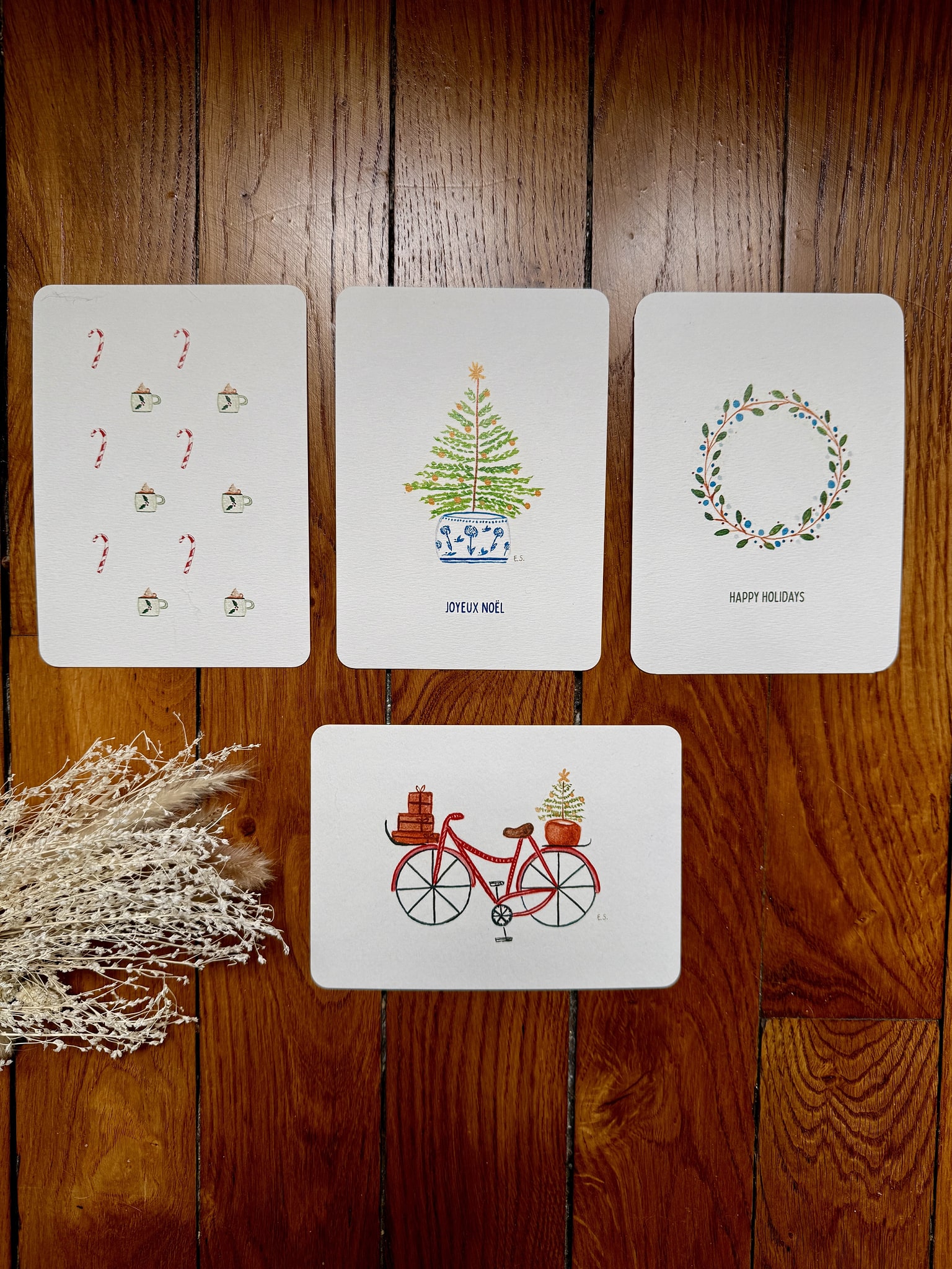 Carte aquarelle Noël 5